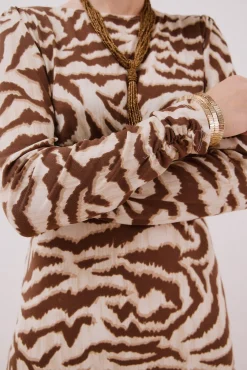 Cortefiel Vestidos-Vestido com peito franzido Multicolorido