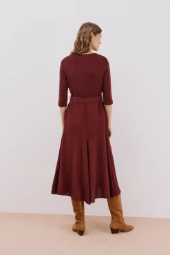 Cortefiel Vestidos-Vestido combinado com cinto Granada