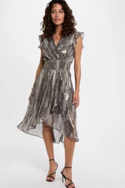 Morgan Vestidos-Vestido comprido cruzado Multicolorido