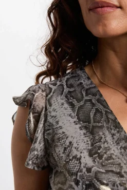 Morgan Vestidos-Vestido comprido cruzado Multicolorido