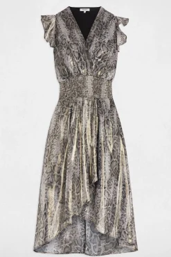 Morgan Vestidos-Vestido comprido cruzado Multicolorido