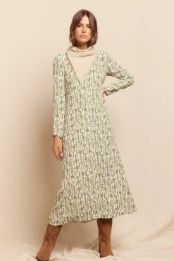 Slowlove Vestidos-Vestido comprido estampado Multicolorido