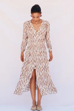 Cortefiel Vestidos-Vestido comprido estampado Multicolorido