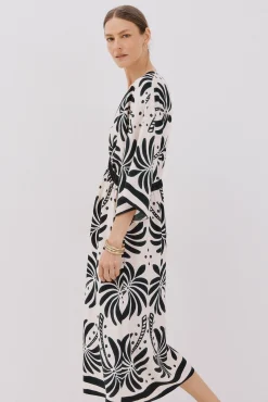 Cortefiel Vestidos-Vestido comprido estampado Multicolorido