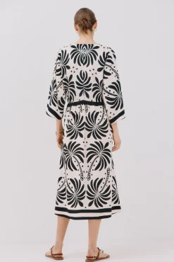 Cortefiel Vestidos-Vestido comprido estampado Multicolorido