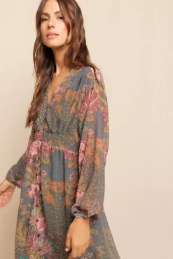 Slowlove Vestidos-Vestido comprido estampado Verde