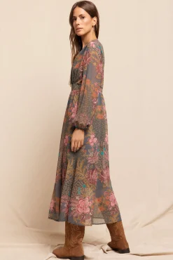 Slowlove Vestidos-Vestido comprido estampado Verde