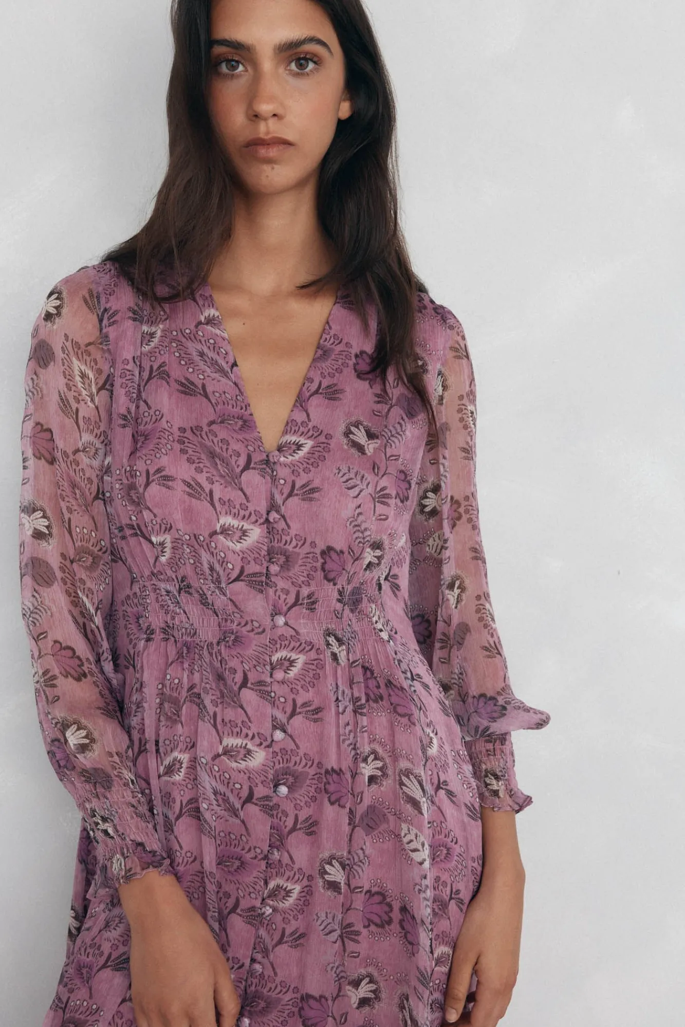 Pedro del Hierro Vestidos-Vestido comprido fluído Púrpura