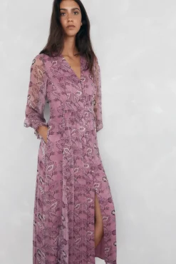 Pedro del Hierro Vestidos-Vestido comprido fluído Púrpura