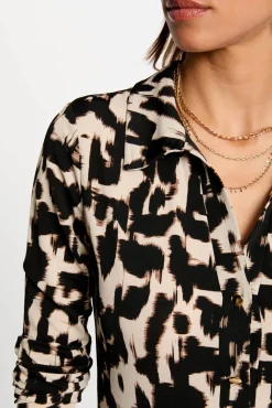 Morgan Vestidos-Vestido comprido reto estampado Multicolorido