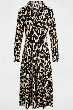 Morgan Vestidos-Vestido comprido reto estampado Multicolorido