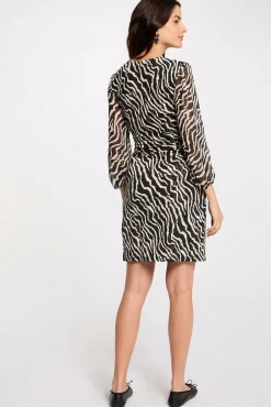 Morgan Vestidos-Vestido cruzado estampado Multicolorido