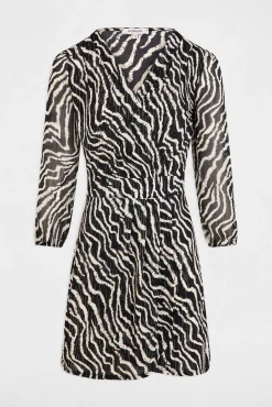 Morgan Vestidos-Vestido cruzado estampado Multicolorido