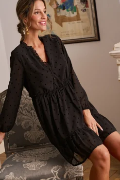 Polín Et Moi Vestidos-Vestido curto Alex Preto