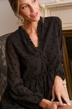 Polín Et Moi Vestidos-Vestido curto Alex Preto