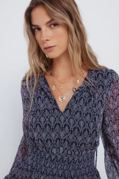 Springfield Vestidos-Vestido curto com estampado geométrica rosa