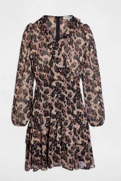 Morgan Vestidos-Vestido curto com gola em V Multicolorido