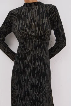 Cortefiel Vestidos-Vestido curto com toques brilhantes Preto