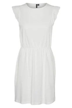 Vero Moda Vestidos-Vestido curto de algodão Branco