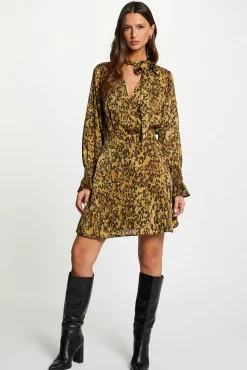 Morgan Vestidos-Vestido curto de cetim Multicolorido