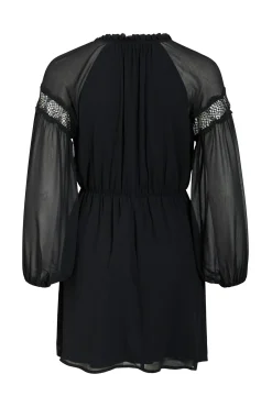 Vila Vestidos-Vestido curto de chiffon Preto