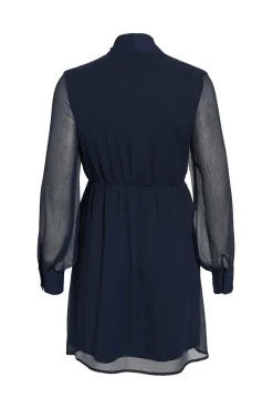 Vila Vestidos-Vestido curto de chiffon Azul