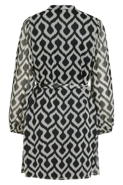 Vila Vestidos-Vestido curto de gaze Cinzento