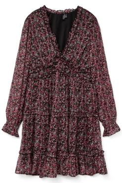 Vero Moda Curve Vestidos-Vestido curto de manga comprida Curve Preto