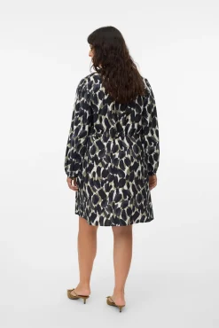 Vero Moda Curve Vestidos-Vestido curto de manga comprida Curve Multicolorido