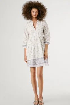 Pepe Jeans Vestidos-Vestido curto de manga comprida com floral. estampado