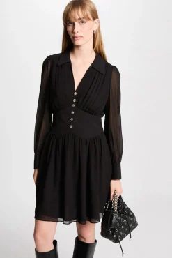 Morgan Vestidos-Vestido curto de patinadora Preto