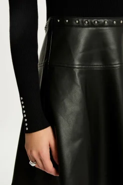 Morgan Vestidos-Vestido curto de patinadora Preto