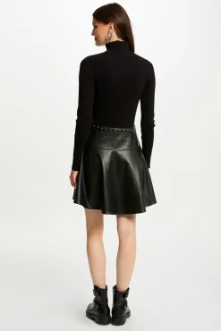 Morgan Vestidos-Vestido curto de patinadora Preto