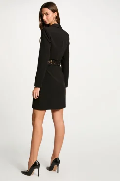 Morgan Vestidos-Vestido curto de renda justo Preto