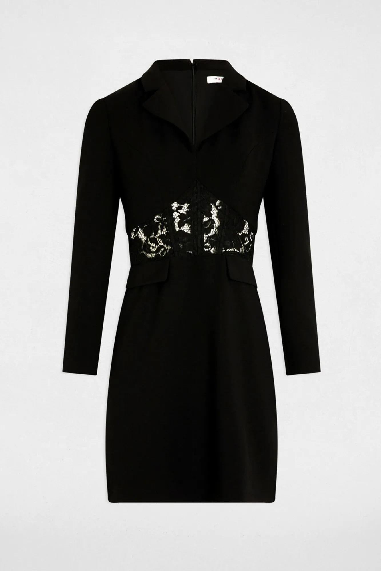 Morgan Vestidos-Vestido curto de renda justo Preto