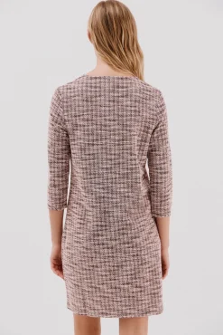 Cortefiel Vestidos-Vestido curto de tweed Castanho