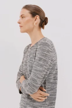 Cortefiel Vestidos-Vestido curto de tweed Cinzento