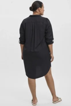 Vero Moda Curve Vestidos-Vestido curto denim tamanho grande Preto
