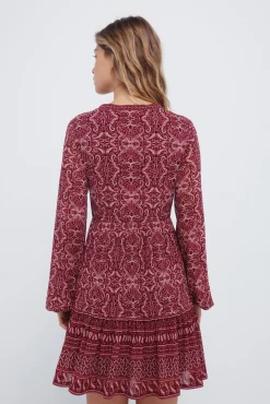 Springfield Vestidos-Vestido curto boho estampado