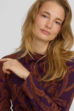 Silbon Vestidos-Vestido curto estampado drapeado Multicolorido