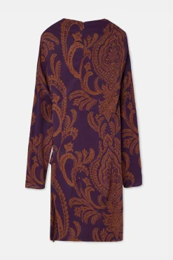 Silbon Vestidos-Vestido curto estampado drapeado Multicolorido