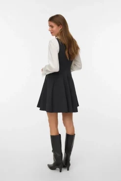 Vero Moda Vestidos-Vestido curto evasê Cinzento