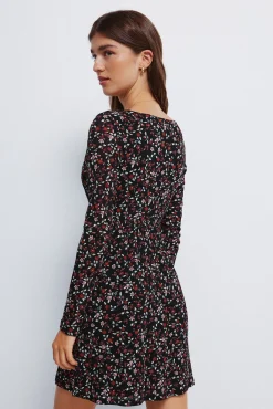 Springfield Vestidos-Vestido curto floral preto