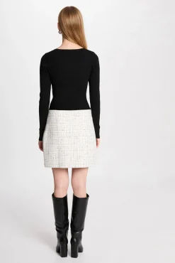 Morgan Vestidos-Vestido curto justo Multicolorido