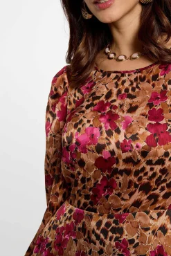 Morgan Vestidos-Vestido curto plissado Multicolorido