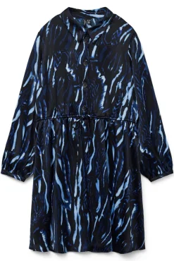 Vero Moda Curve Vestidos-Vestido curto plus size de manga manga Azul