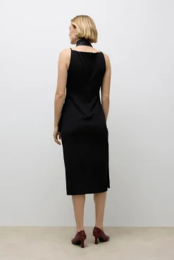 Vero Moda Vestidos-Vestido de alças midi Preto