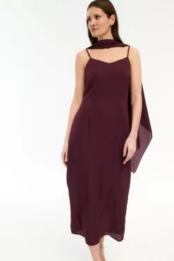 Vila Vestidos-Vestido de chiffon com capa Granada