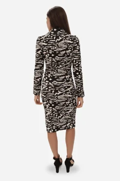 Cuplé Vestidos-Vestido de cintura alta Multicolorido