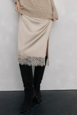 Pedro del Hierro Vestidos-Vestido de malha Beige